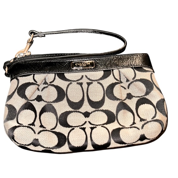 Coach Black and Gray Signature Clutch - Picture 1 of 4